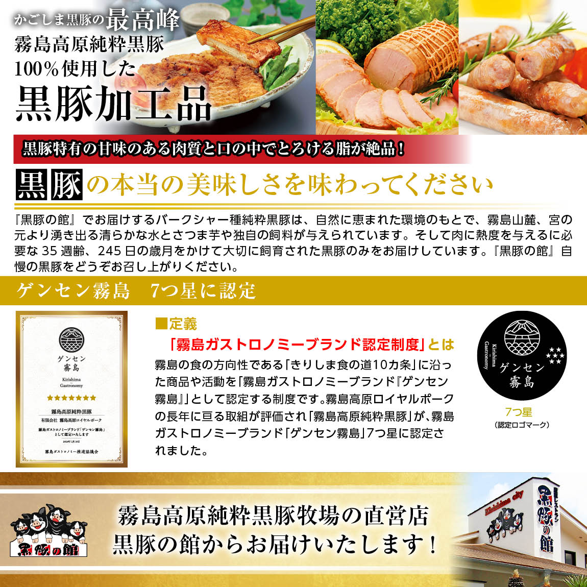 黒豚の館からお届け　ハム